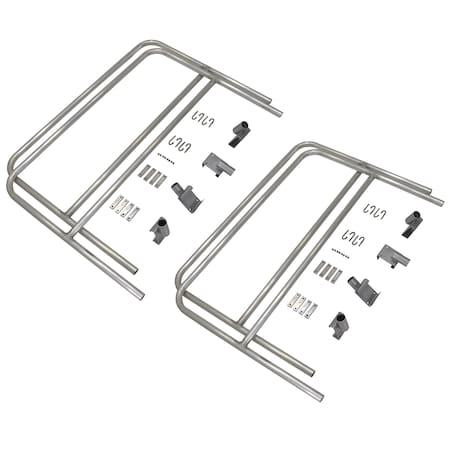 Vestil Alum Walk Ramp Rail Retro Fit 12 Ft, PK4 AWR-HR-12-RF